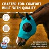 Horse Fly Mask - Arab Equine Fly Mask with Full Coverage for Eye and Ear - Stretchable, UV and Sun Protection Flymask for Horses, Ponies and Mini Horses - Horse Face Cover for Pasture and Trail - Orange