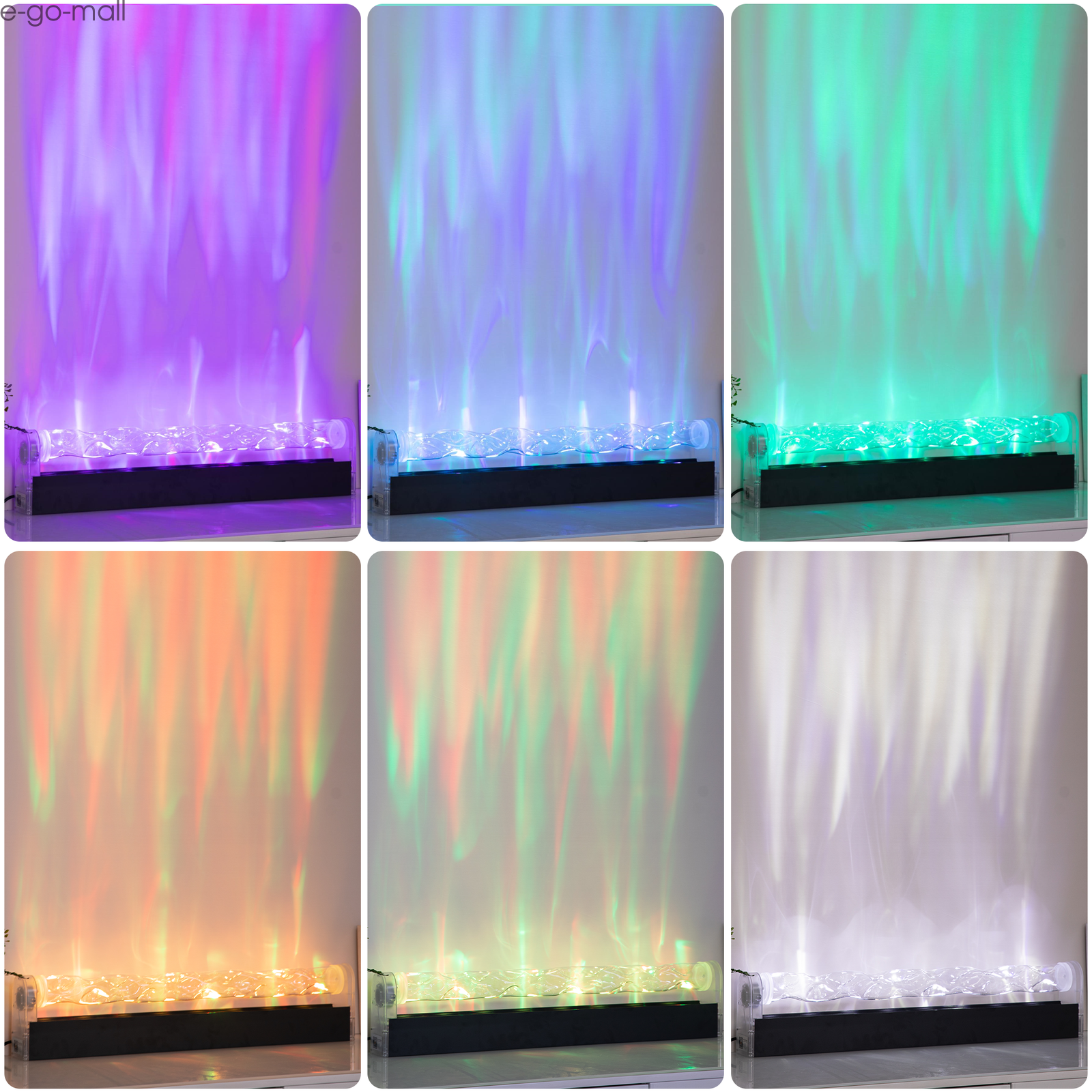33/39in RGBW Ocean Wave Light Colorful Water Ripple Light Projector Music Sync