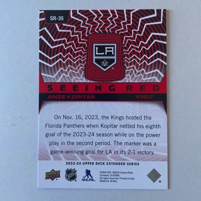 2023 Upper Deck Extended #SR-35 Anze Kopitar Seeing Red