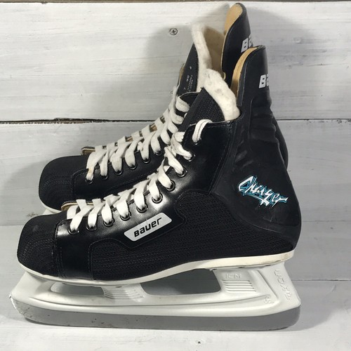 Men's Sz. 9 Bauer Charger Hockey Ice Skates Made in Canada