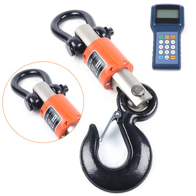 10T Wireless Digital Electronic Hanging Crane Scale Remote Control Heavy Duty
