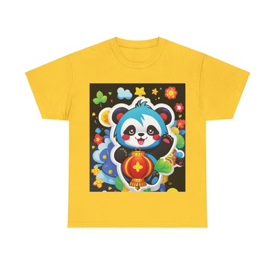 Blue Panda Feng Shui Unisex 100% Cotton Tee