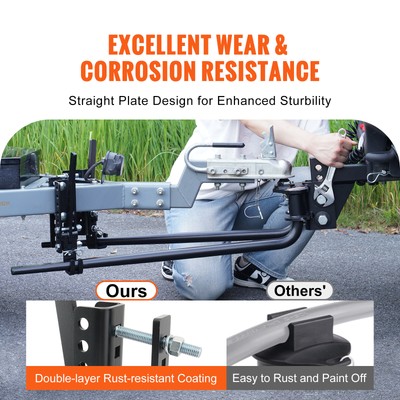 VEVOR 1,500lb Weight Distribution Hitch with 2-5/16 in Ball and 2-In Shank