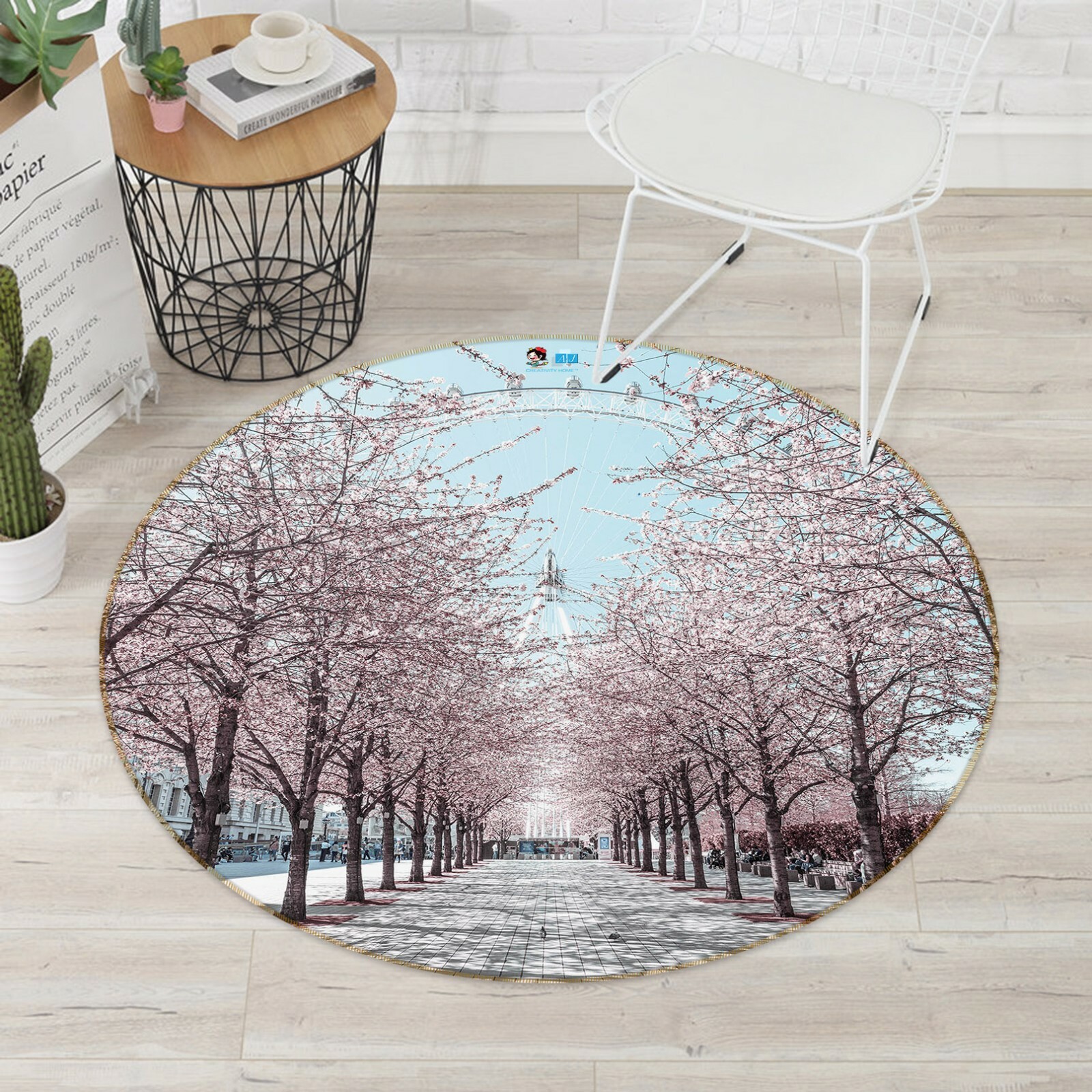Mosa♡ 3D Peach Blossom ZHUA541 Game Non Slip Rug Mat Photo Carpet