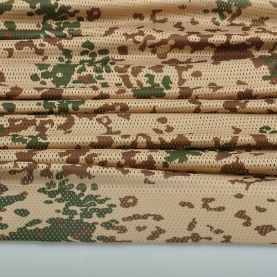 German Desert Camo Camouflage Net Cover Army Military 60"W Mesh Fabric Cloth