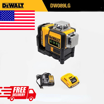 DeWalt DW089LG 12V Green Line 3 x 360 Laser Level Laser + battery + charger US