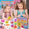 12 Cups DIY Slime Kit, Slime Making Kit for Girls, Crystal Clear, Glow in The Dark Slime with Add-ins, Foam Balls, Charms, Party Favors Gift Toys for Kids 3-12