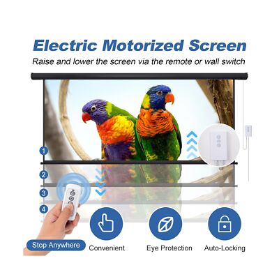 120 Inch Projector Screen Motorized 4:3 HD Electric Rising Projector Screen P...