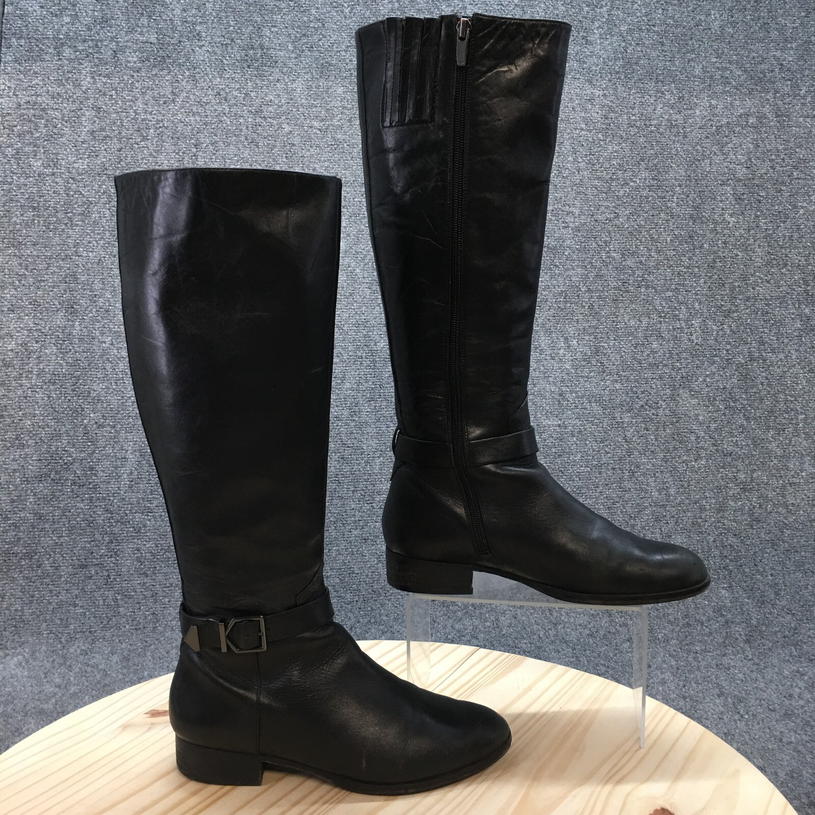 靴 VIAVANDA / VIA SHORT BOOTS Black Suede Interlace Viva Mondo Boot