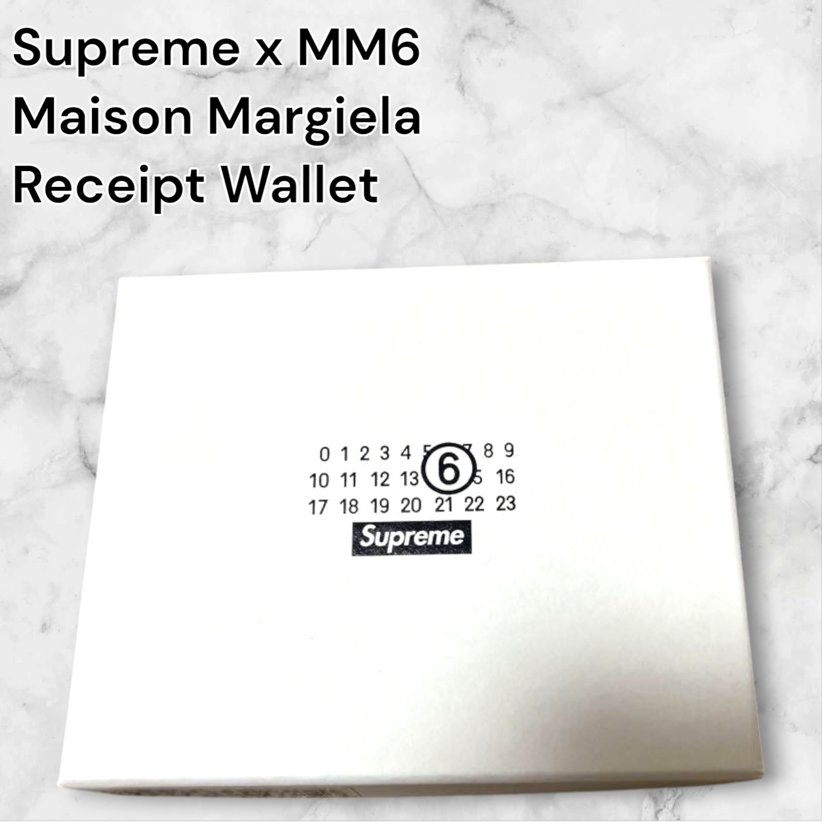 Supreme x MM6 Maison Margiela Receipt Wallet White Paper Supreme x MM6 Maison Margiela Receipt Wallet White Paper