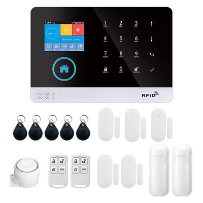 433MHz WIFI GSM Smart Home Burglar Security Alarm DIY Kit for Home Shop V3W1
