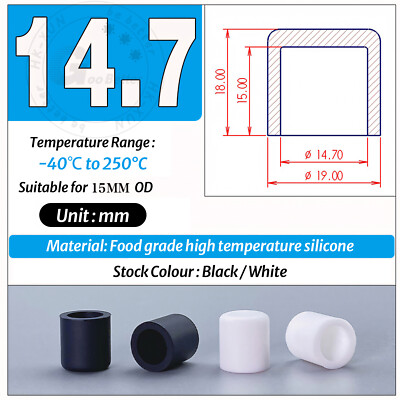 End Cap Black Silicone Rubber Blanking Stopper Cover for Pipe Tube Pole Rod Hose