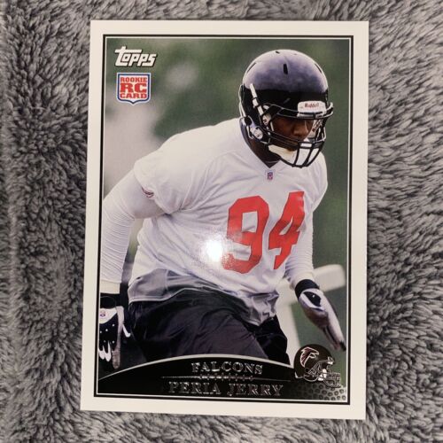 2009 Topps Chrome #197 Peria Jerry Rookie Card Atlanta Falcons. rookie card picture