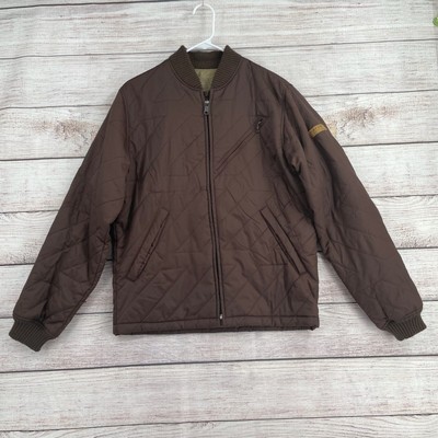 Volcom Workwear Full Zip Quilted jacket Women's Size Small Brown