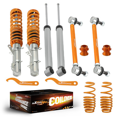 Kit 4 amortisseurs for Audi A3 8L 8L1 1996-2006 1.8 1.9 TDI 1.6 Combinés Filetés