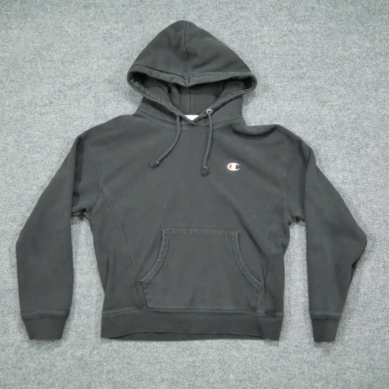 Champion Hoodie Womens Medium Black Pullover Reverse Weave