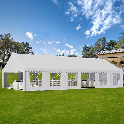 40'x20'  Gazebo Canopy Event Wedding Party Tent With Side Walls Galvanized Steel