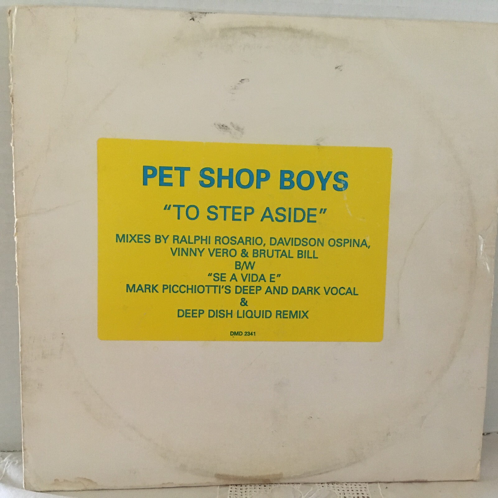 ペット・ショップ・ボーイズ To Step Aside リミックス CD（Pet