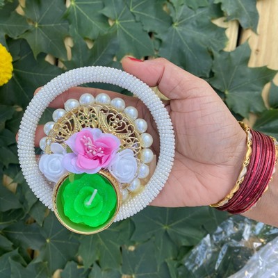 Pearl Tealight, Diwali Candle Holder, Diwali Decoration, Boho Decor, Diwali Pres