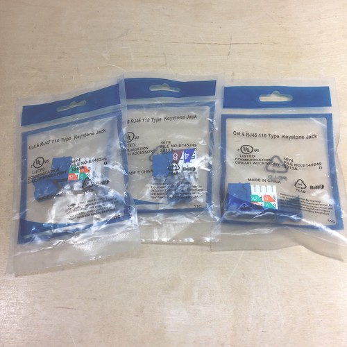 LOT OF 3 TRIPP LITE 56Y4 CAT-6 CATE-5E 110 STYLE KEYSTONE