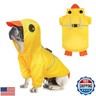 BEAUTYZOO Dog Raincoat Hooded Slicker Poncho, Waterproof Windproof Rain Jacket Hood with Harness Built in, Adjustable Reflective Duck Design Rain Coats for Small Medium Dogs Puppies, Yellow Size M