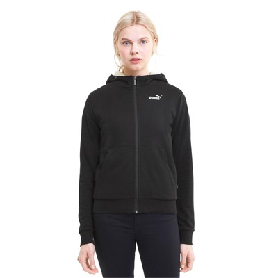Women's Puma Black Essentials+ Sherpa Full Zip Hoodie