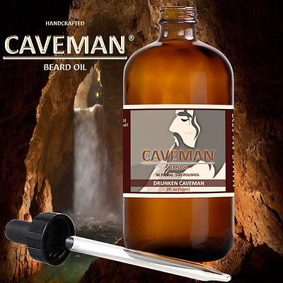 HAND CRAFTED BAY RUM Beard Oil Conditioner 2 oz By CAVEMAN   Beard Care Growth
