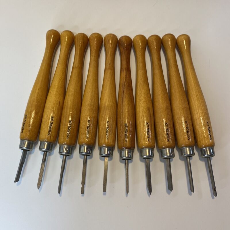 Microlux 10 Piece  Wood Carving Tool Chisels Set - Excellent 