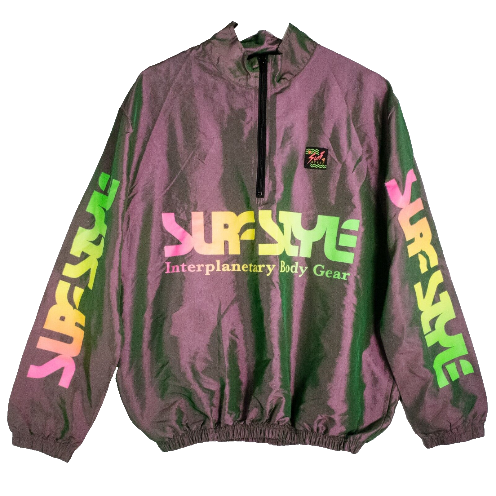 ウェア inter 90's Surf Style Interplanetary Body Gear Windbreaker Jacket