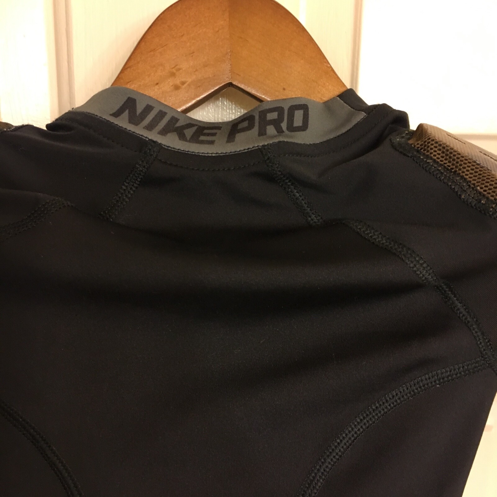 Nike Pro Hyperstrong compression padded sports under garment black size child sm