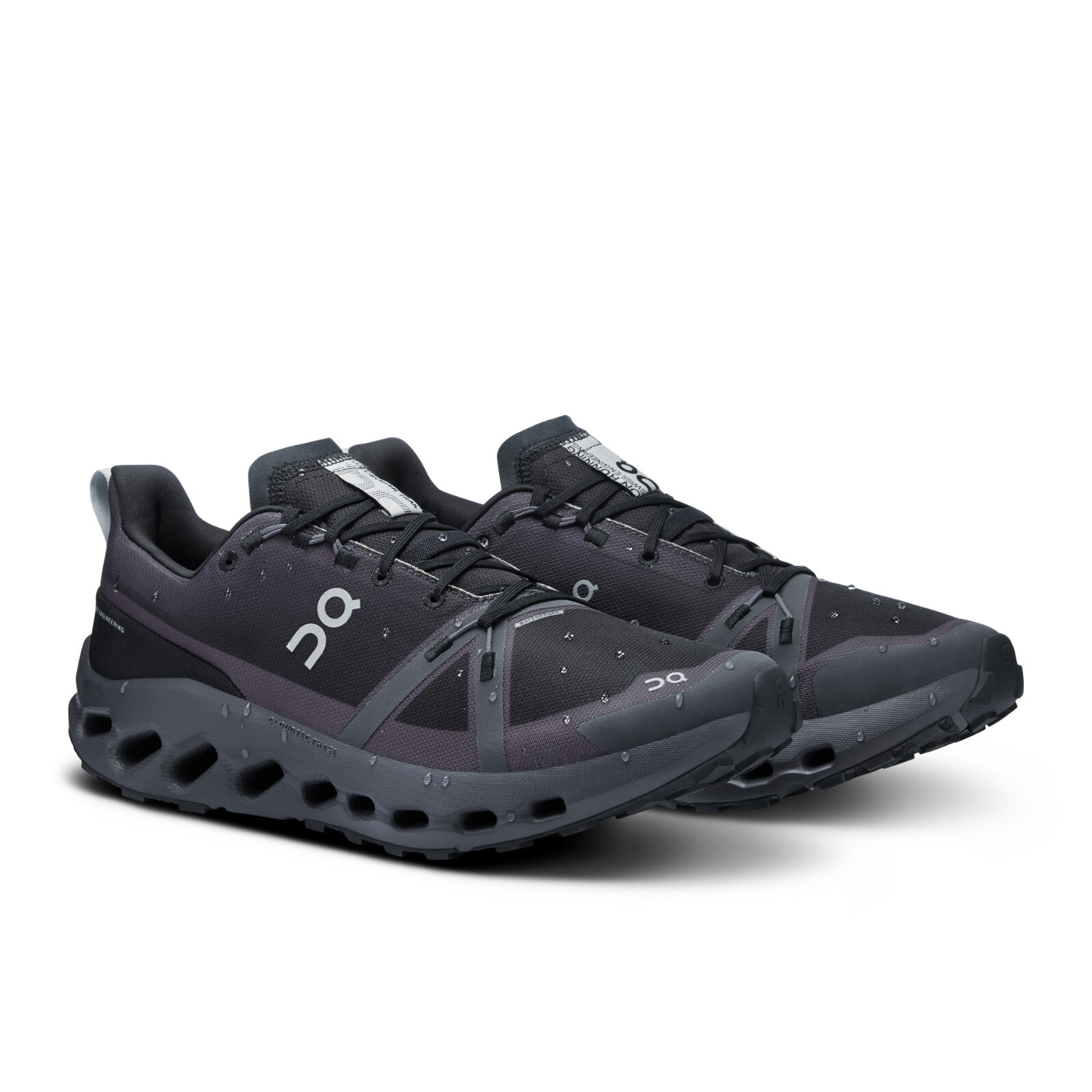 Pre-owned On Cloudsurfer Trail Waterproof Black Eclipse 3me10270106 Men's Trail Running In Black, Eclipse
