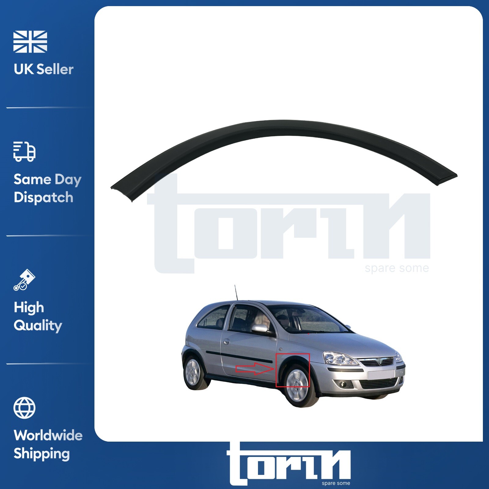 FRONT WHEEL ARCH TRIM BUMPER SIDE DRIVER SIDE FOR VAUXHALL CORSA C COMBO 172444