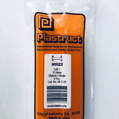 Plastruct 90522 Styrene I Beam 5/8''x 15'' (3)