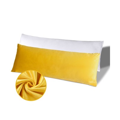 Bedream Full Body Pillow for Adults (Yellow, 20 x 54 Inch), Long Pillow for S...