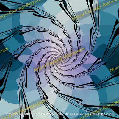 Blue hue Spiral - Abstract - Digital Image Background Picture Wallpaper Desktop