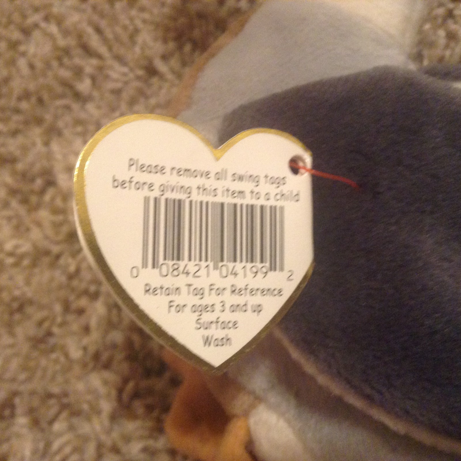 TY BEANIE BABY Jake the Mallard Duck Retired with Tag Errors