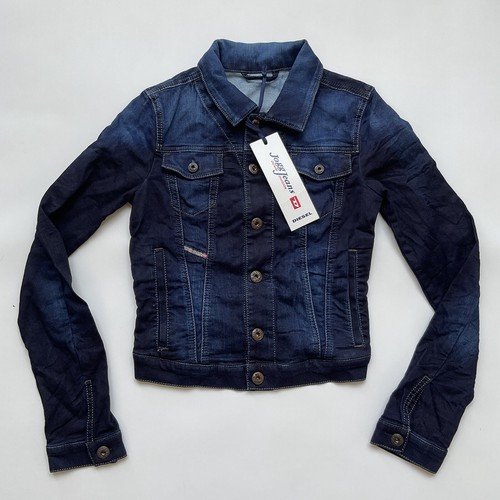 $348 Diesel Women's Fringi-Ne Denim Jacket JoggJeans