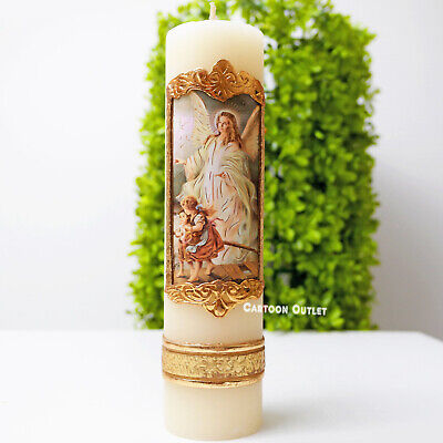 Guardian Angel Holy Cirio Candle Paschal Angel De La Guarda Vela Pascual 8''×2''
