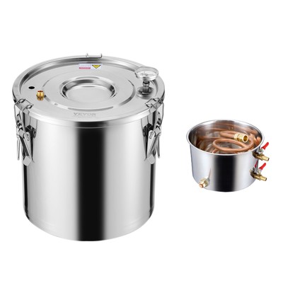 Moonshine Still 5 Gal Water Wine Alcohol Distiller Brewing Kit Stainless Steel