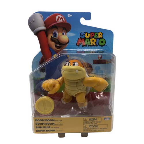 Super Mario World of Nintendo BOOM BOOM WITH COIN 4” Figure