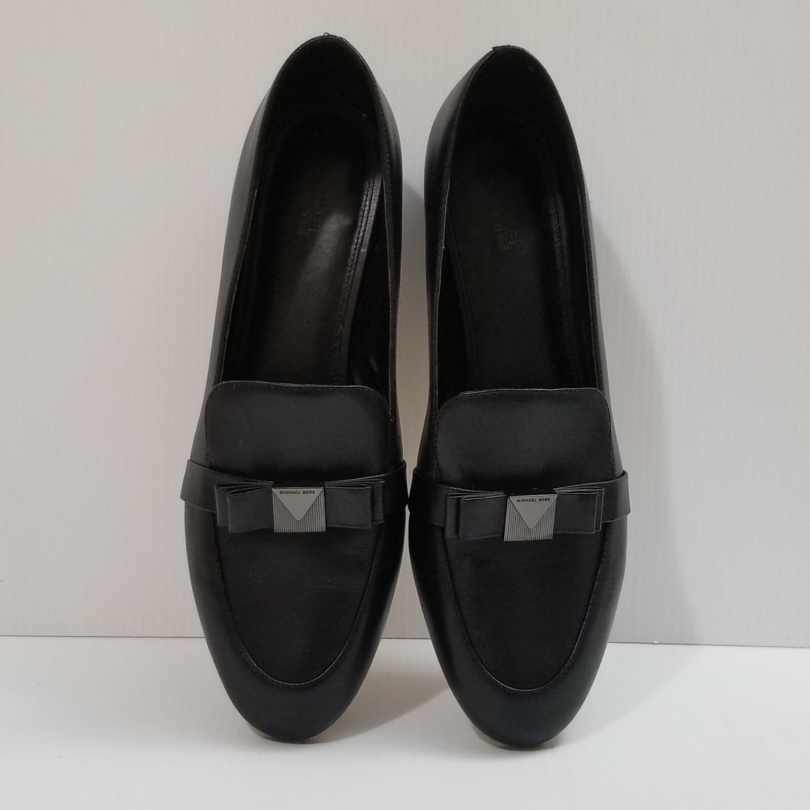 Michael Kors Caroline Black Suede Leather Moc Flats Loafers