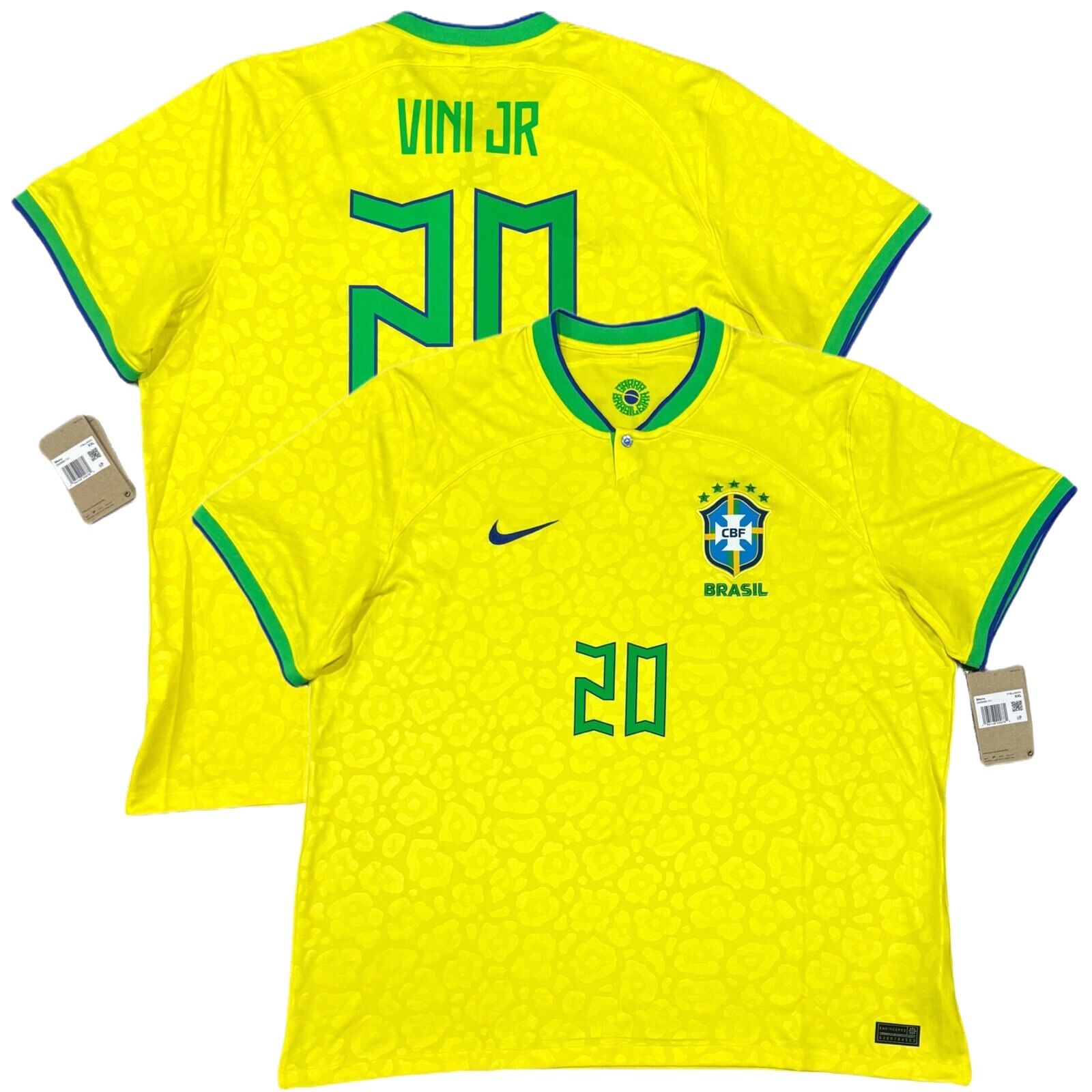 2022/23 Brazil Home Jersey #20 Vini Jr 2XL Nike World Cup