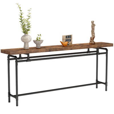 Rustic Long Console Table, Sofa Table Behind Couch for Entryway Living Room