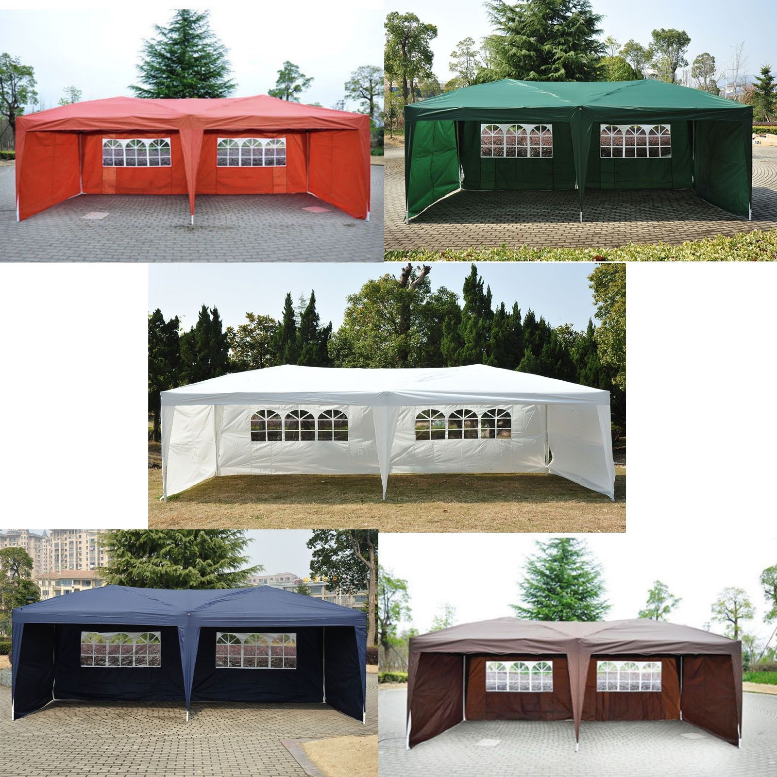 10' X 20' Outdoor Patio Gazebo Ez Pop Up Party Tent Wedding Canopy W/Carry Bag