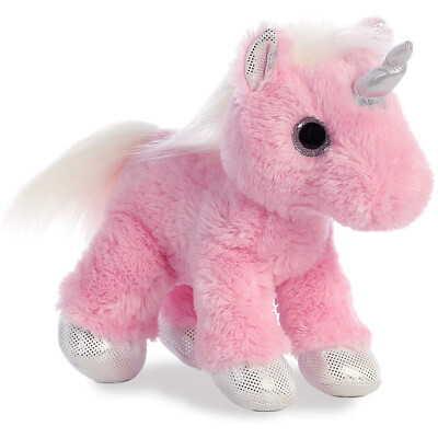Aurora Sparkle Tales pink Blossom Unicorn 12 Inch Plush NEW lbT