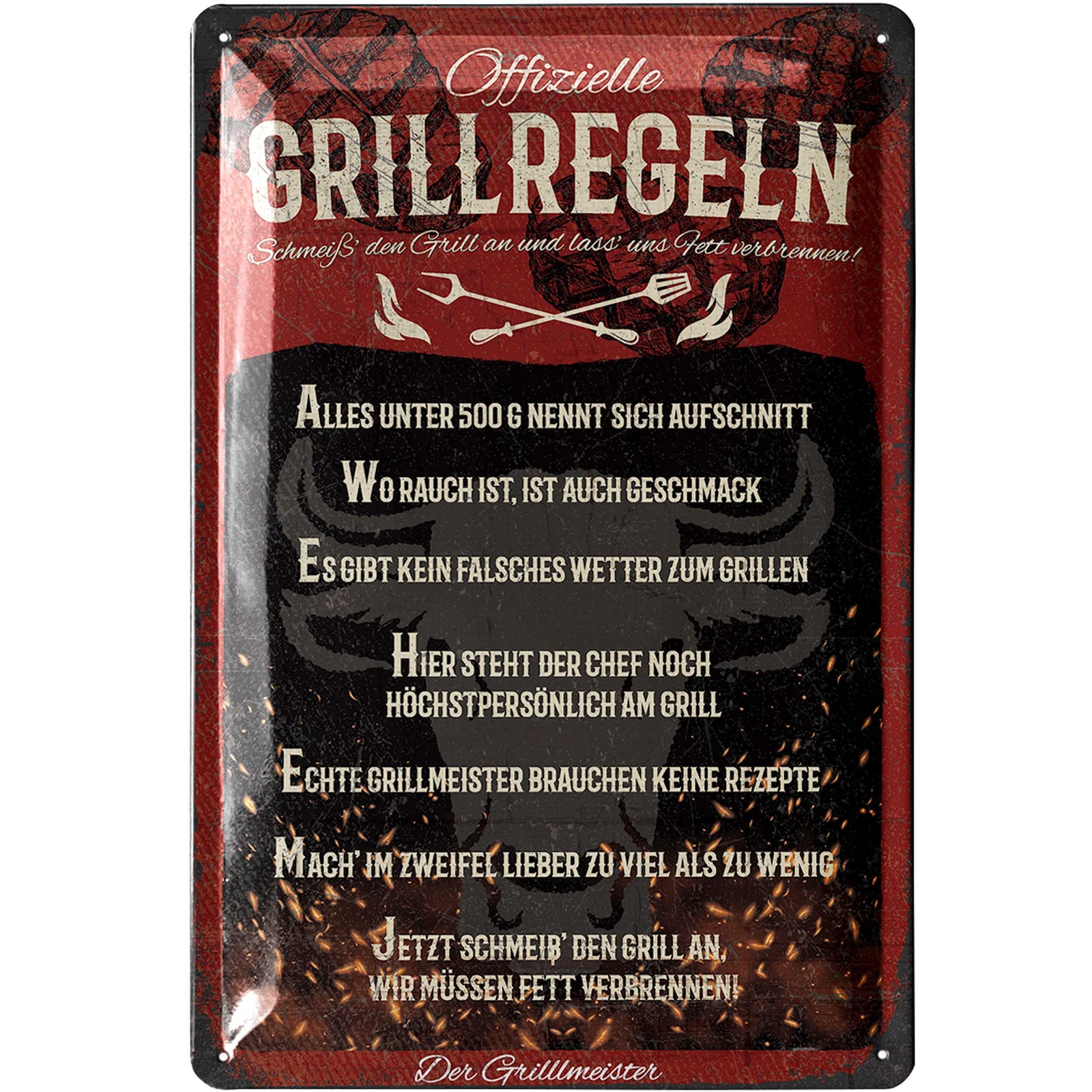 Plaque Rétro En Tôle Avec Inscription En Allemand « Ich Bin Die