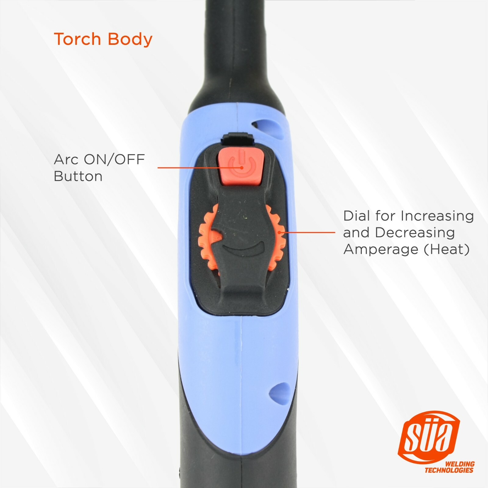 TIG Torch with Finger Amperage Control 6 Pin Signal Connector 2