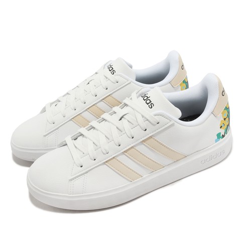 adidas Grand Court 2.0 White Ecru Tint Women Casual Lifestyle Shoes HP6623