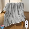 ESTINGO Faux Fur Electric Throw Blanket, Luxury Furry Throw Heated Blanket, 3D Braided Thick Rabbit Fux Fluffy Heating Blanket with 5 Heating Levels and 4 Hours Auto Off, 50