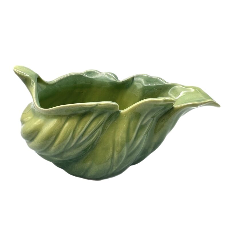 Vintage Beauceware Green Cabbage Lettuce Ceramic Gravy Boat Canada